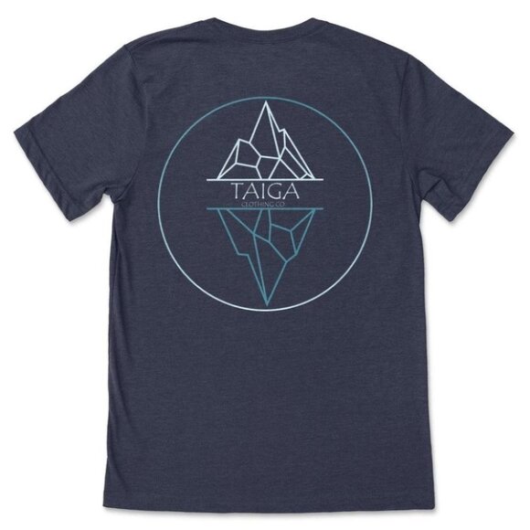 Nature Geometric Iceberg Graphic Tee Buffalo Bison - Picture 1 of 3